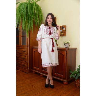 Embroidered dress "Katrya" handmade